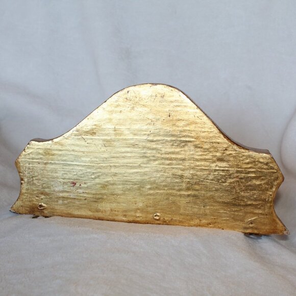 Antique vintage wood carved gilded Putti brackets Cherub Baroque golden flaws - Picture 4 of 13